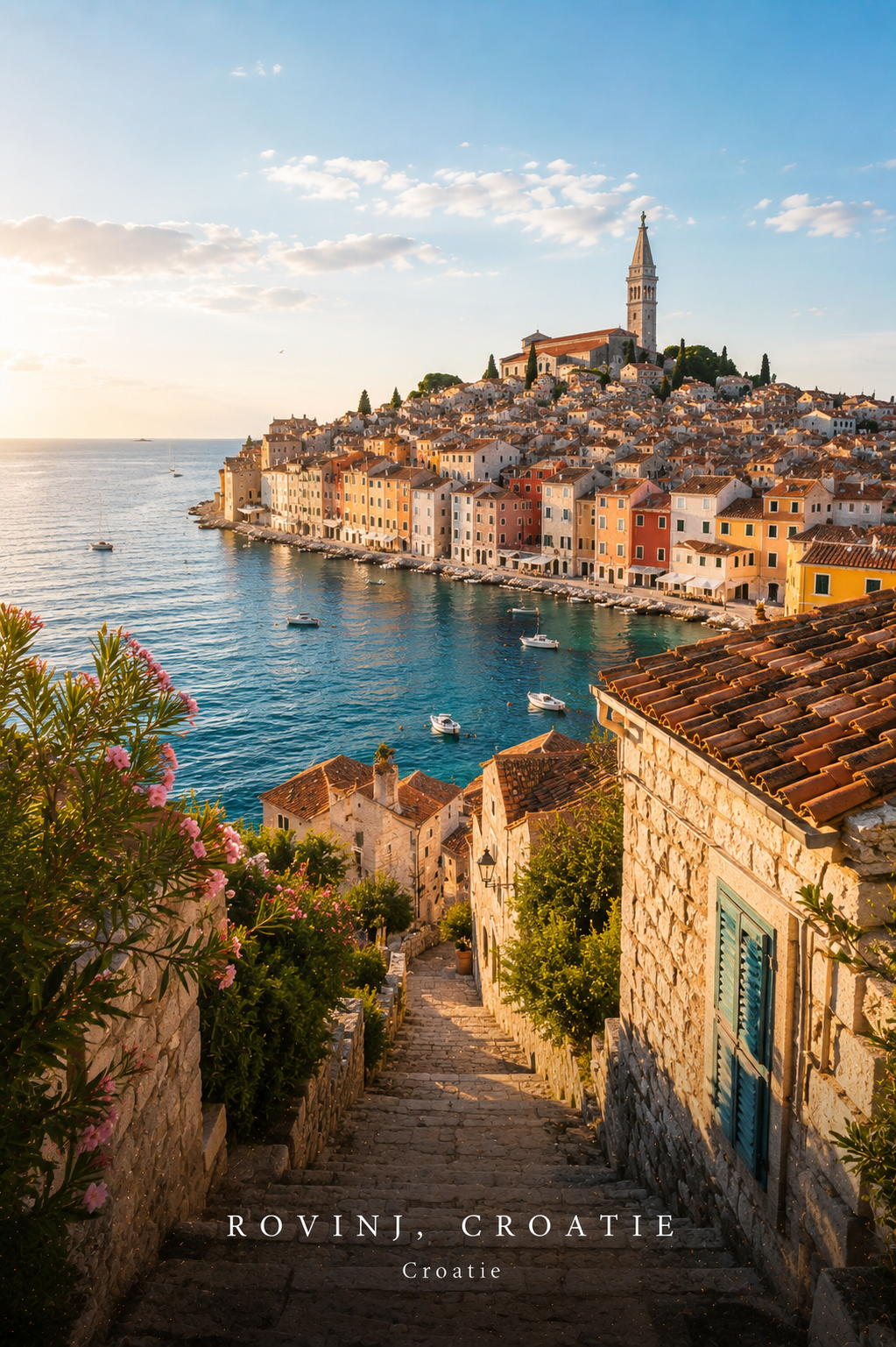 Rovinj en Croatie au coucher du soleil — destination à la une Souffle Horizon